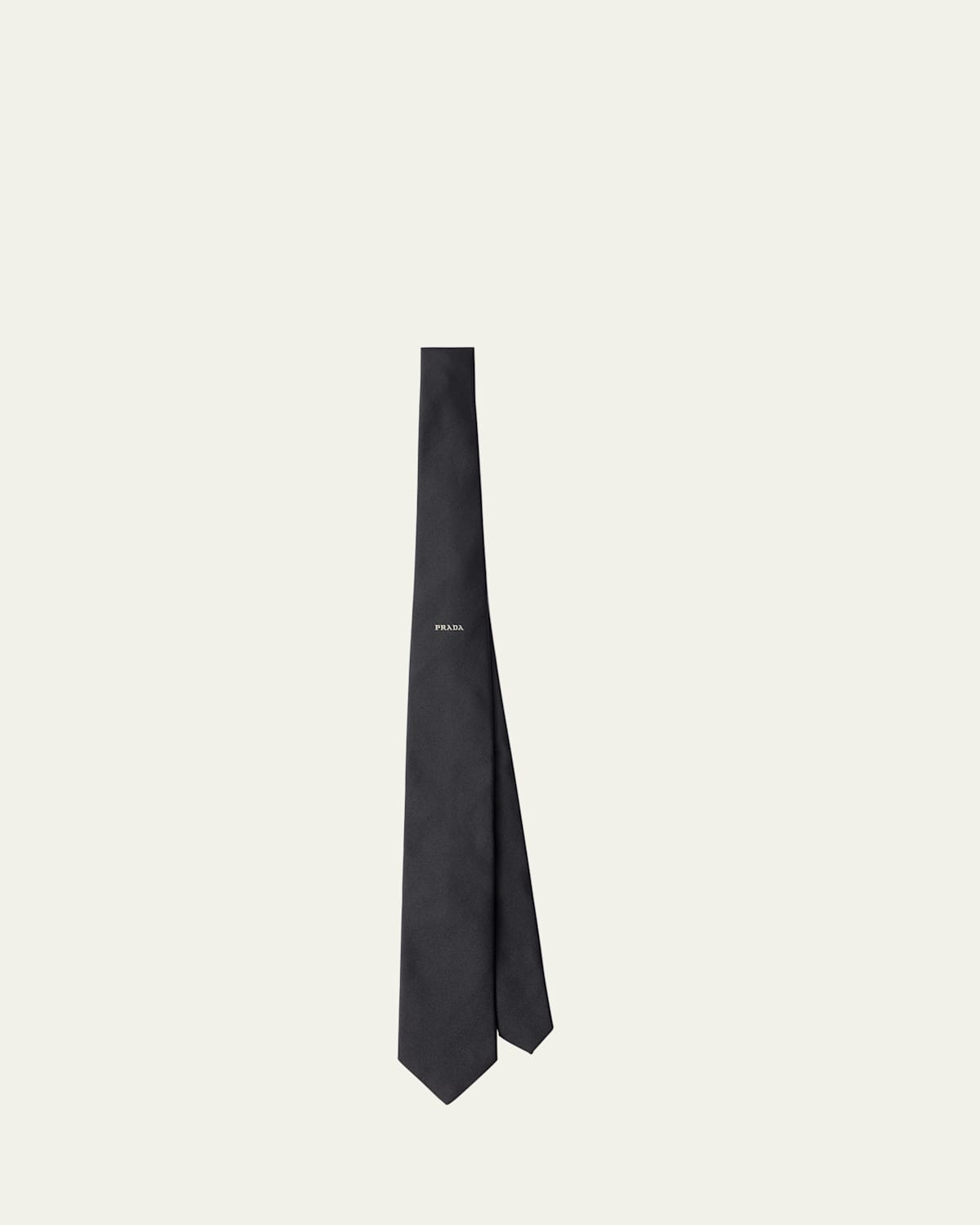 Prada Men's Silk Stripe Logo Tie | Thumbnail 2