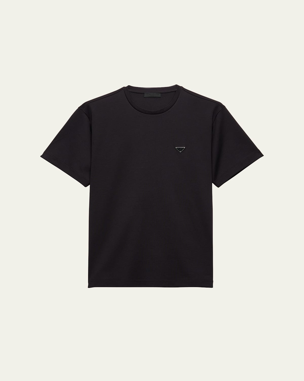 Men's Interlock Cotton Chest-Logo Crewneck T-Shirt
