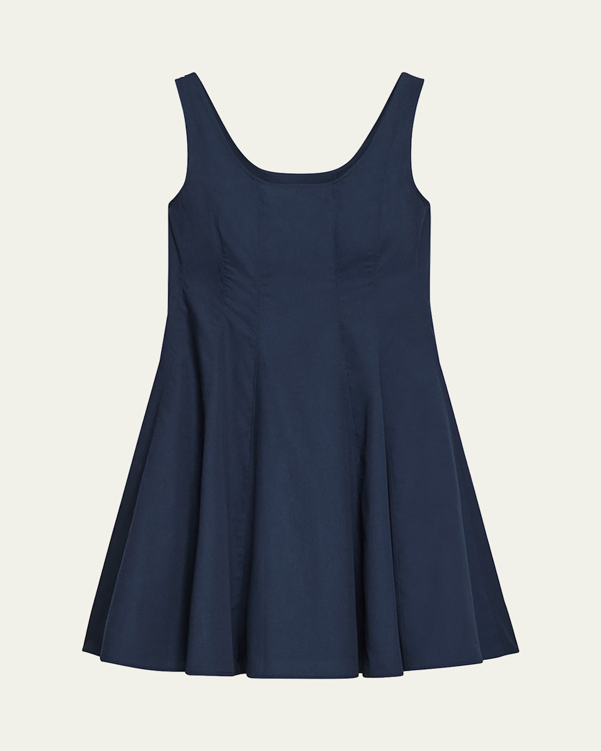 Theory Sleeveless Fit-and-flare Dress In Sleek Poplin In Blue
