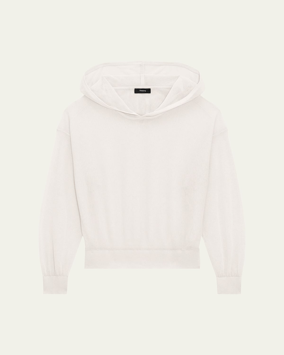 Theory Sheer Blouson Hoodie In White