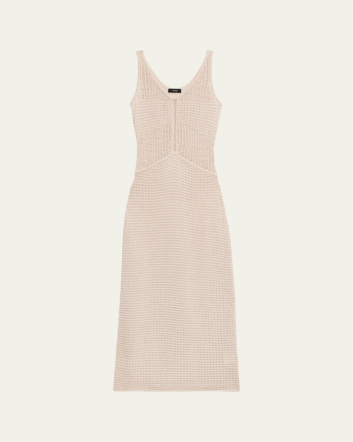 Theory Fitted Midi Tank Dress In Brown