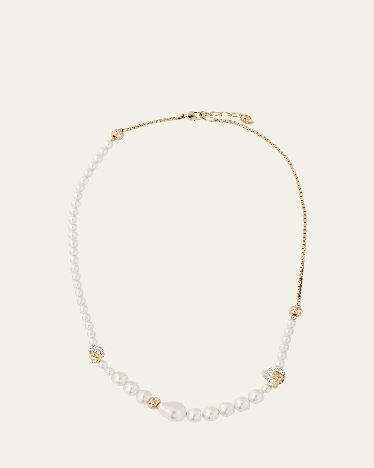 Pearly Skull Necklace