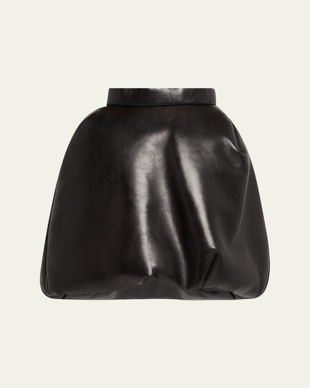 Marc Jacobs Runway Padded Leather Bubble Skirt In Black