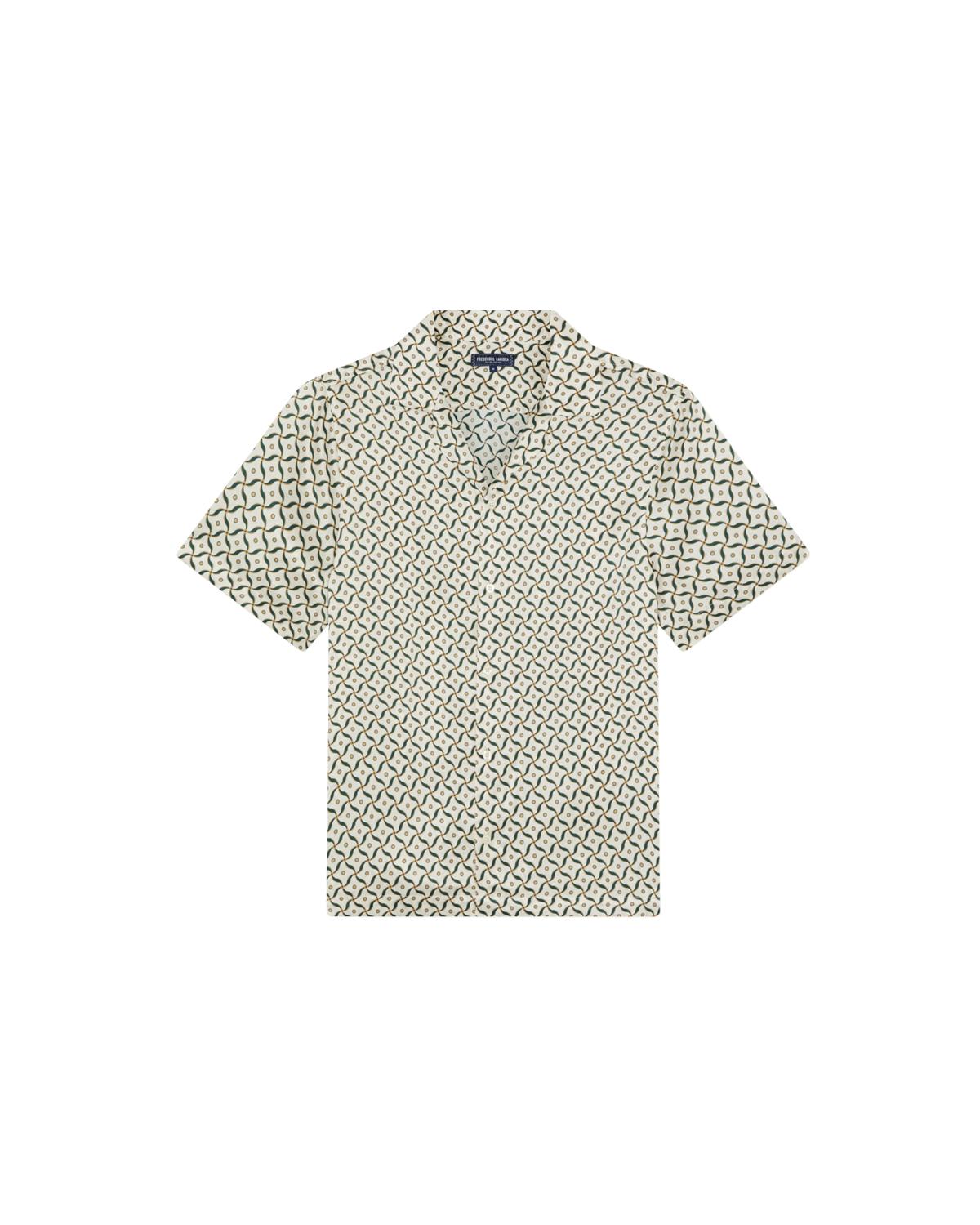Frescobol Carioca Men's Silk Lotus-Print Camp Shirt | Thumbnail 2 Frescobol Carioca Men's Silk Lotus-Print Camp Shirt | Thumbnail 2