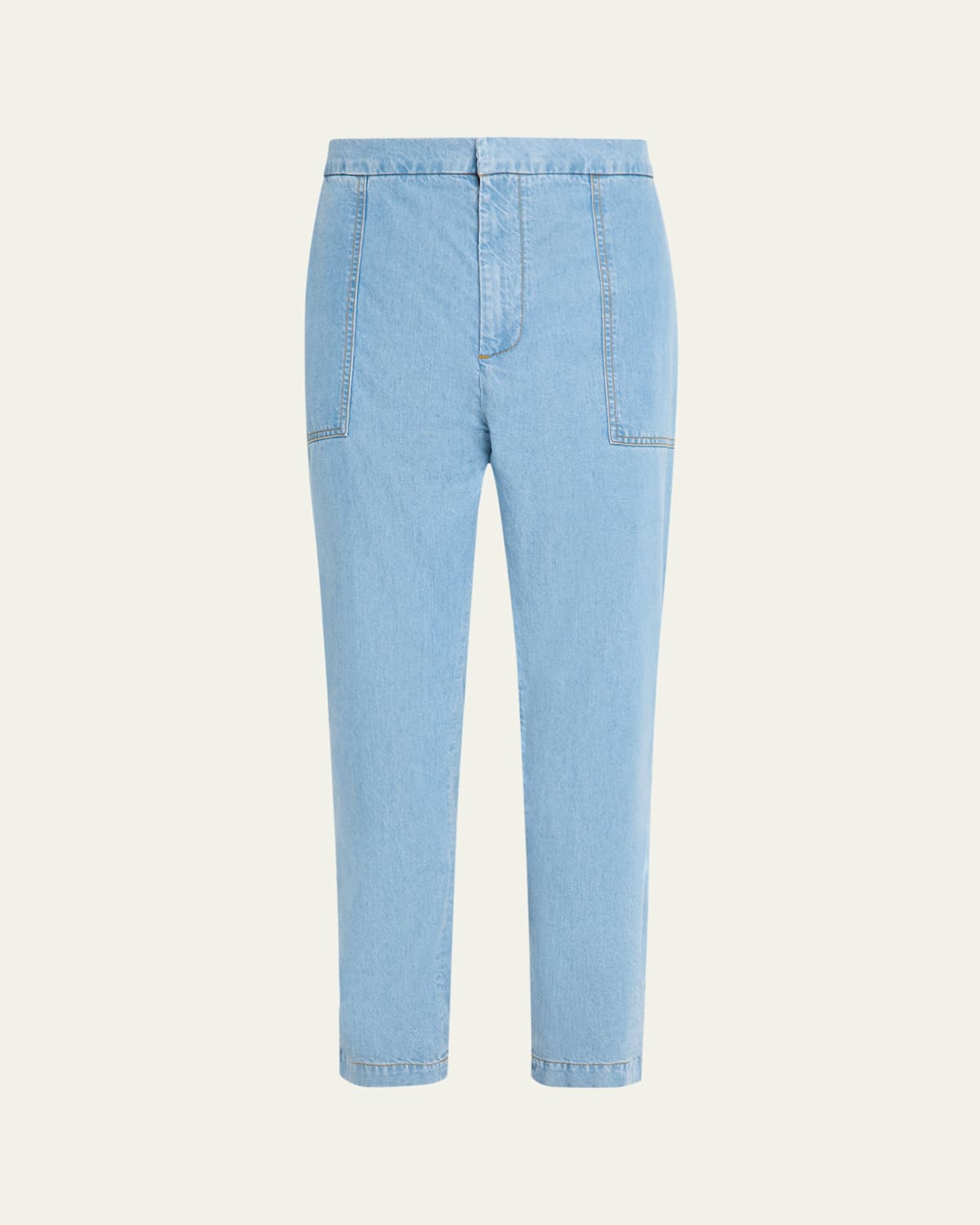 Men's Paolo Light Washed Indigo Patch Pocket Pants