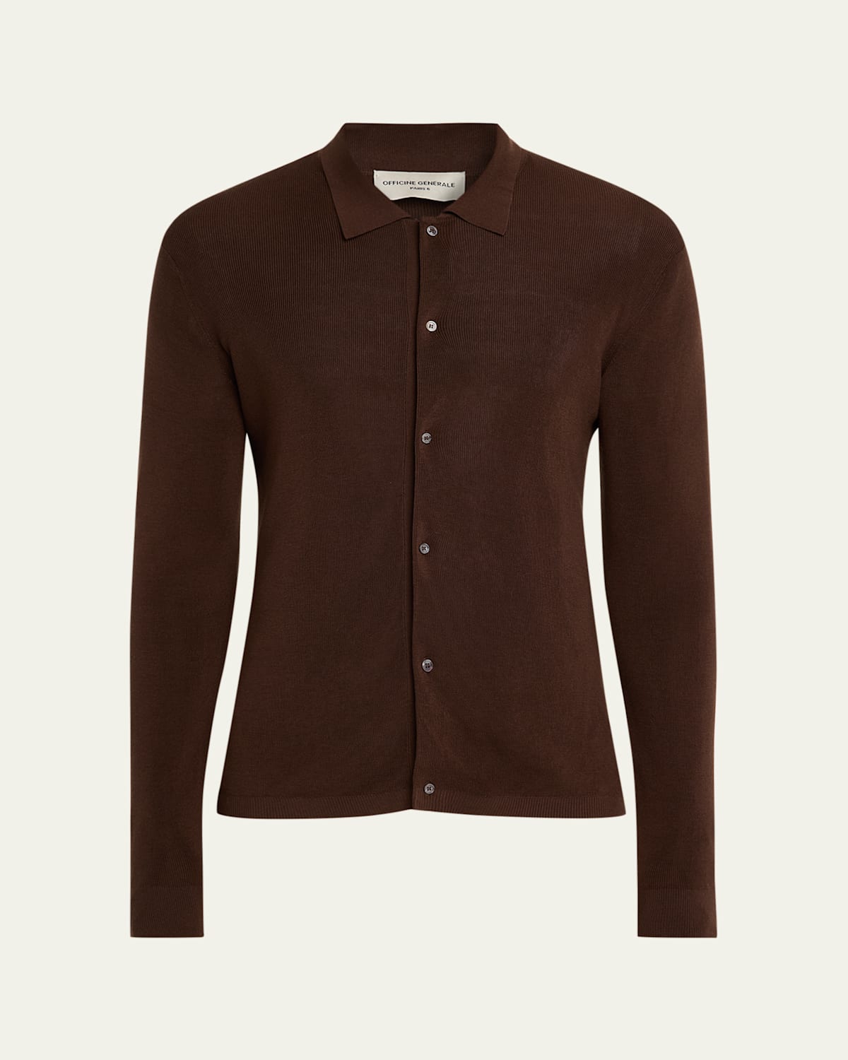 Men's Brent Slim Knit Button-Down Shirt