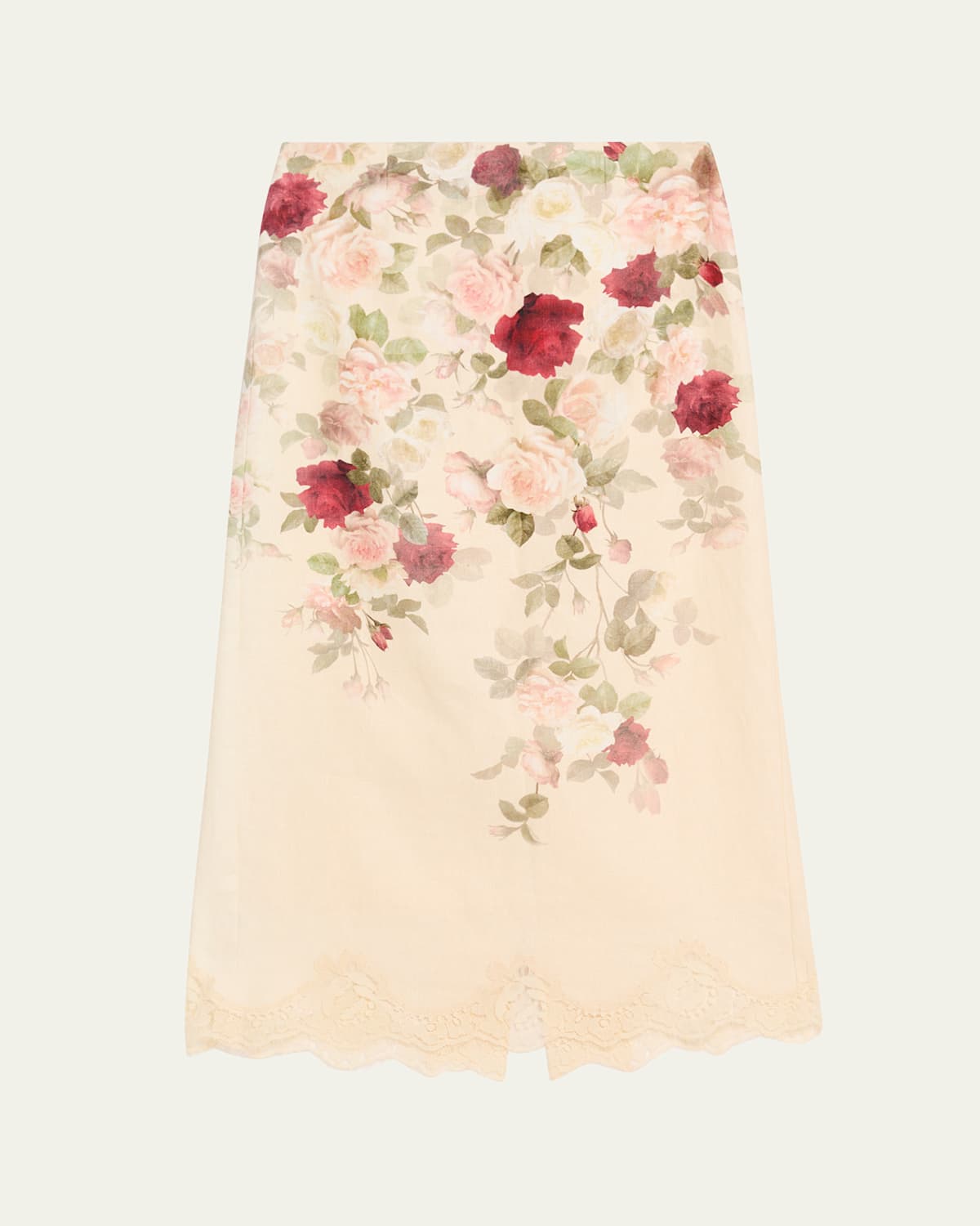 Zimmermann Floral Lace Pencil Skirt