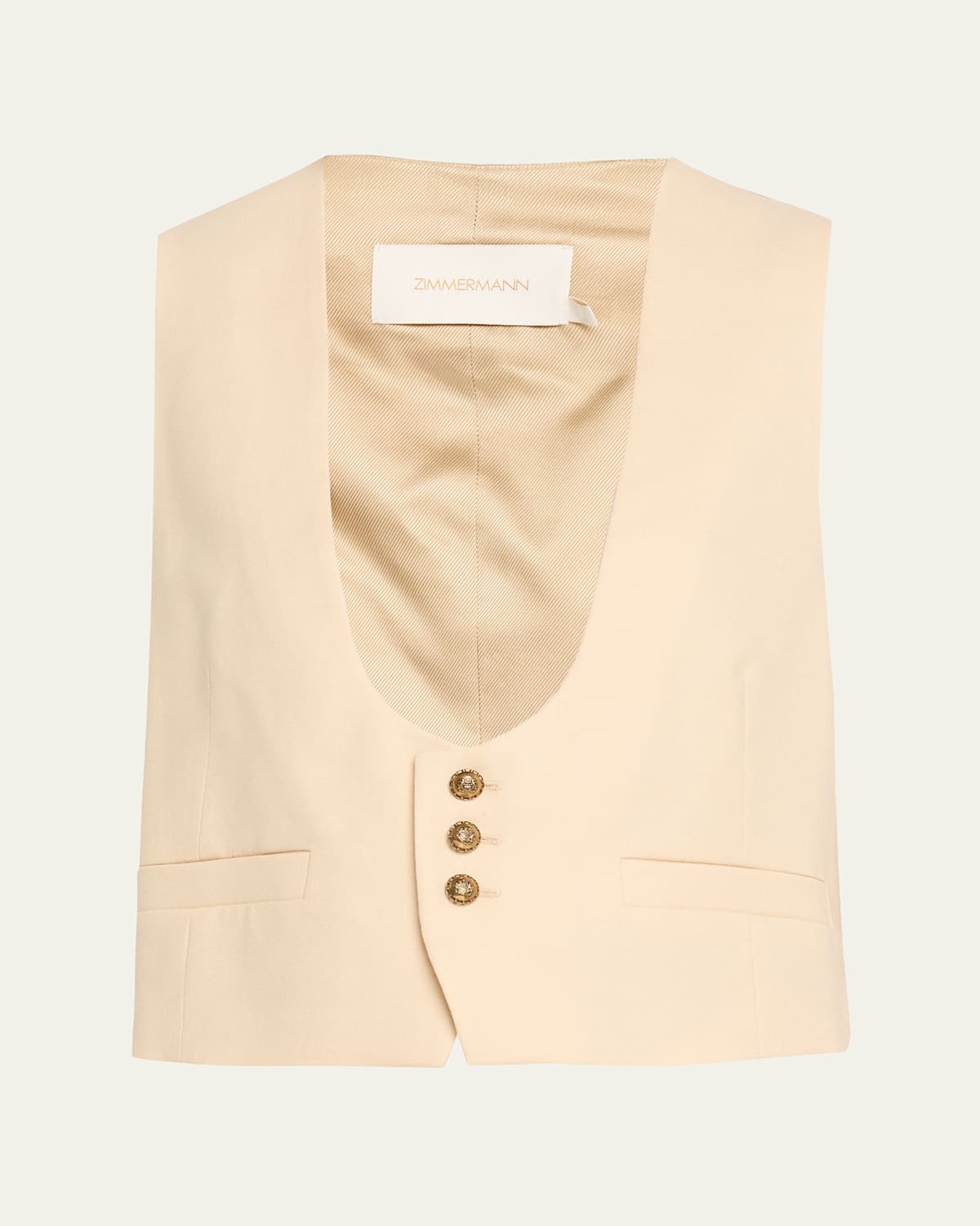 Zimmermann Hypnotic Wool Vest In White