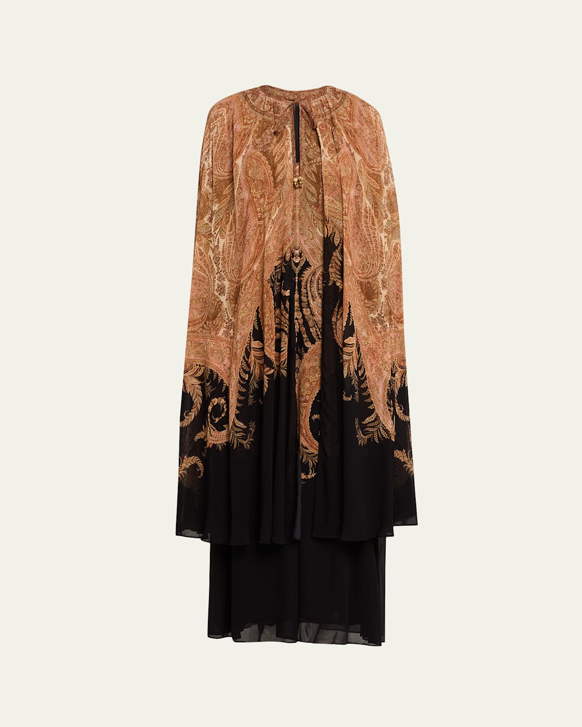 Zimmermann Hypnotic Cape Maxi Dress In Black