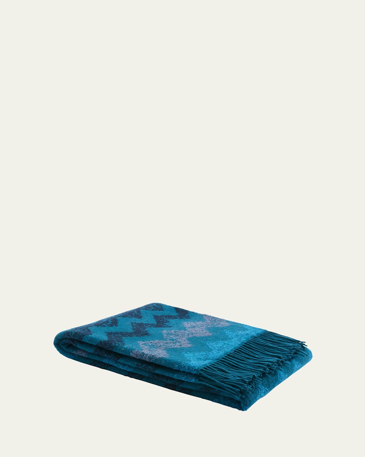 Missoni Gessetti Wool-blend Throw, 51" X 75" In Blue