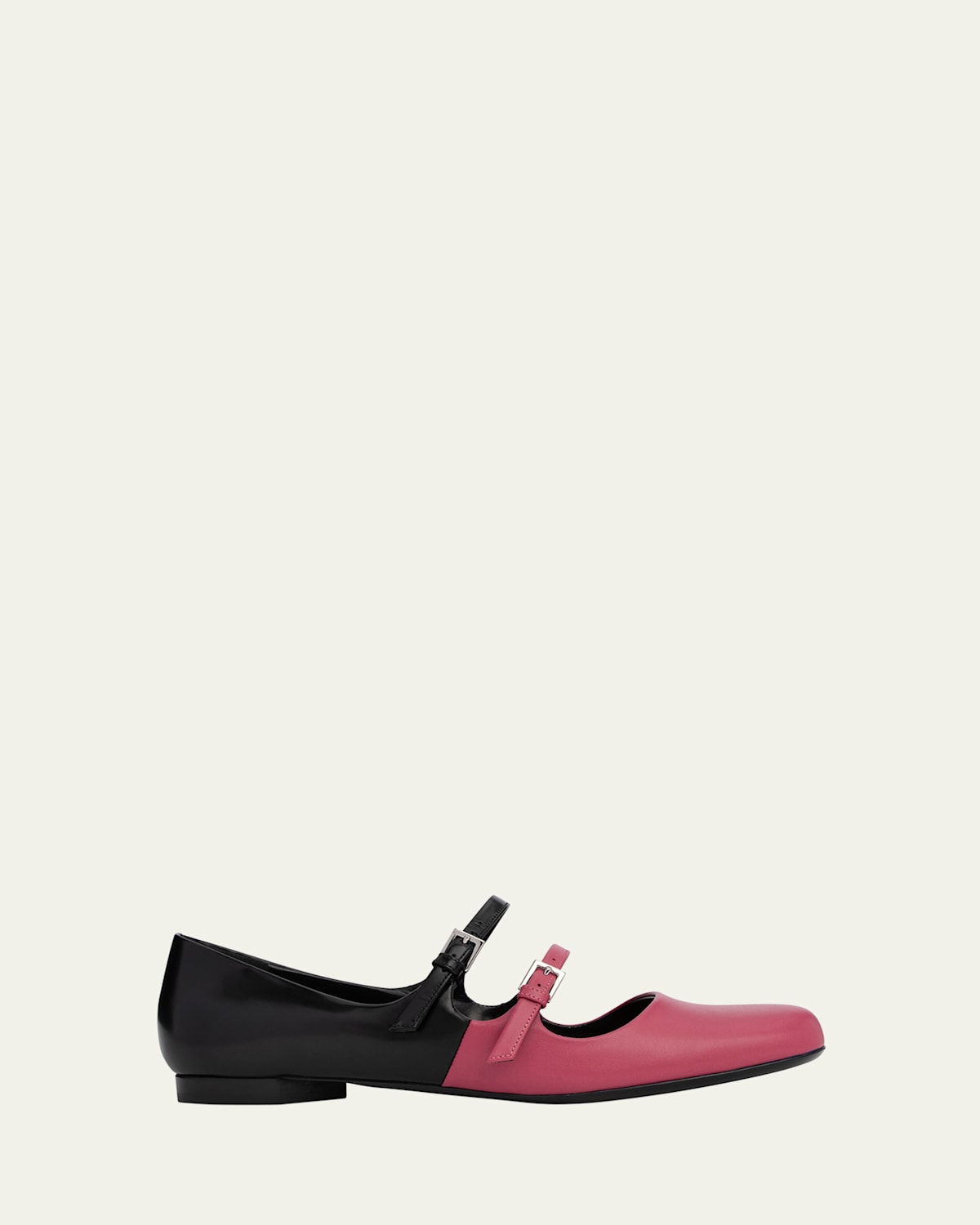 Pierre Hardy Duo Mary Jane Leather Ballerina Flats