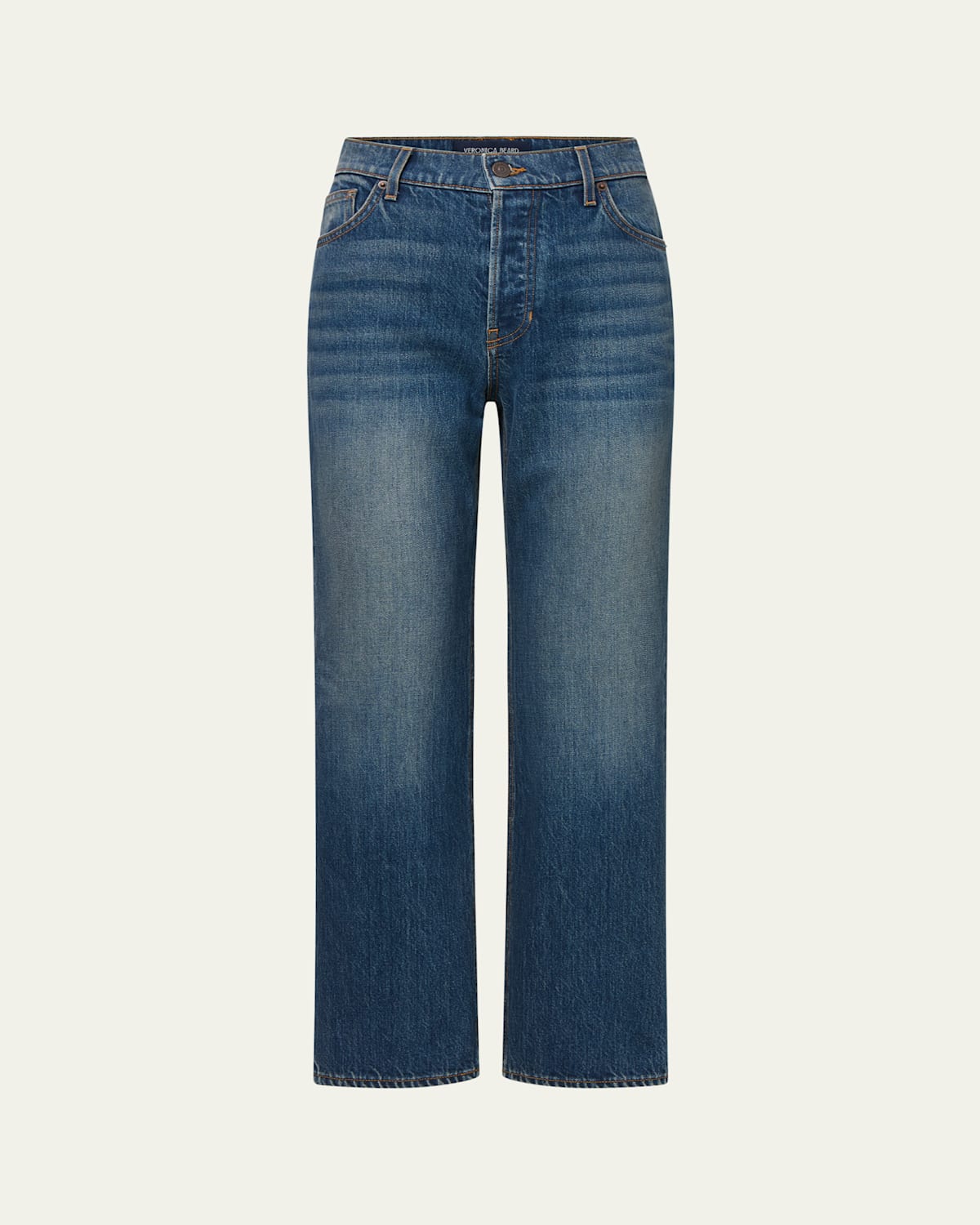 Veronica Beard Leah Mid-rise Straight Jeans In Blue