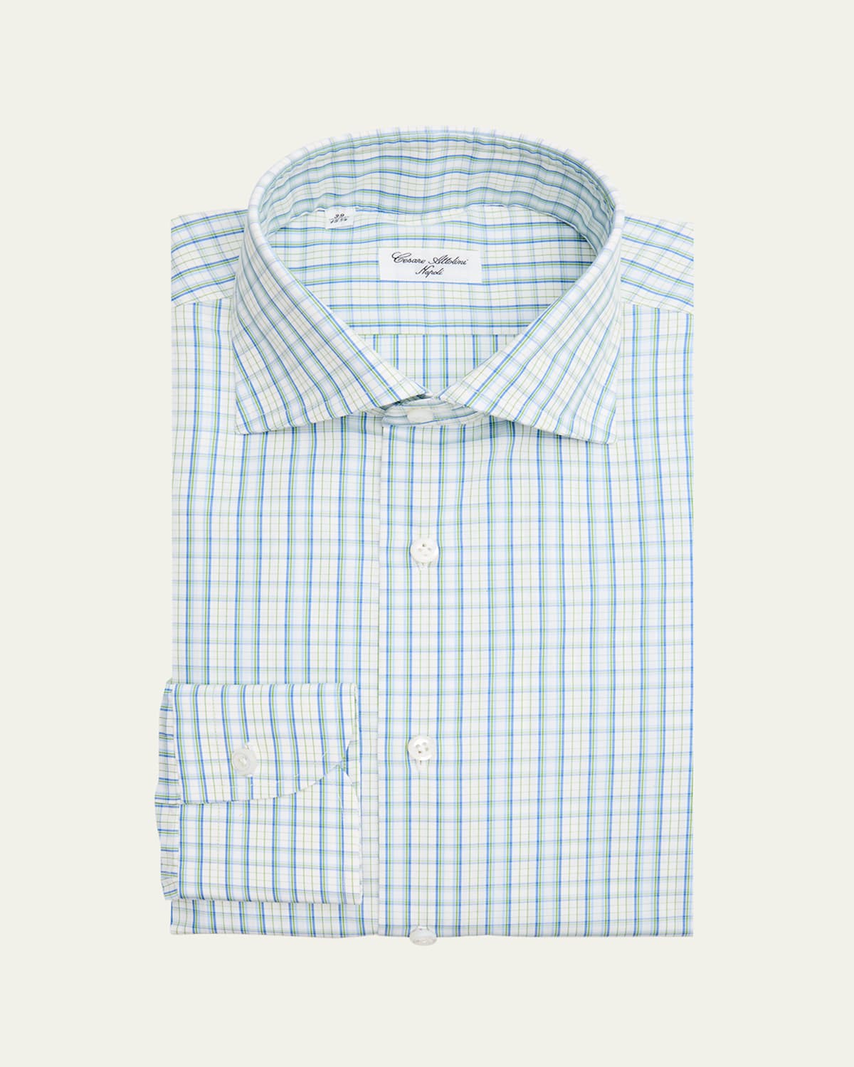 Men's Cotton Multi-Stripe Barrel Cuff Dress Shirt