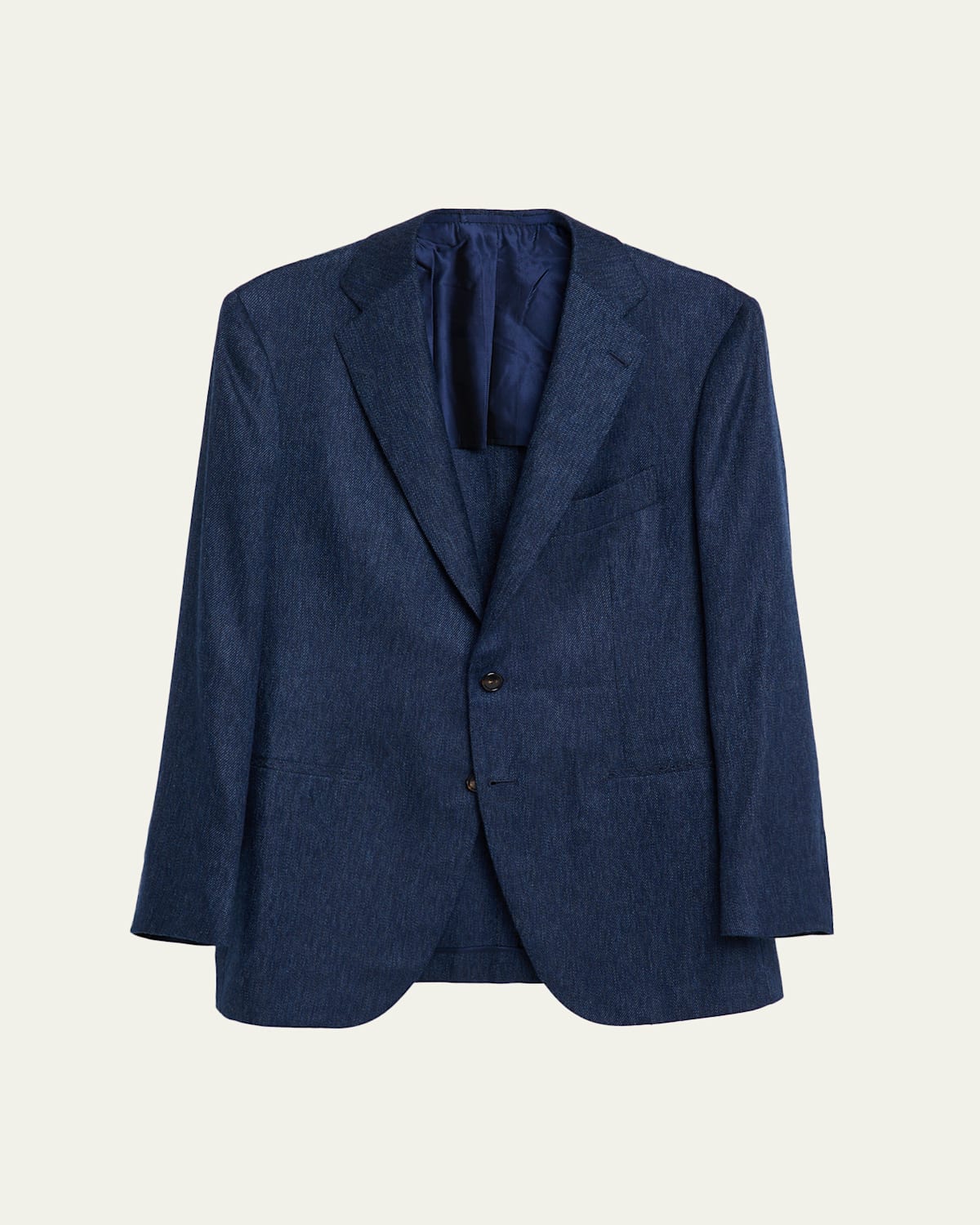 Cesare Attolini Men's Textured Cashmere Jacket In Blue