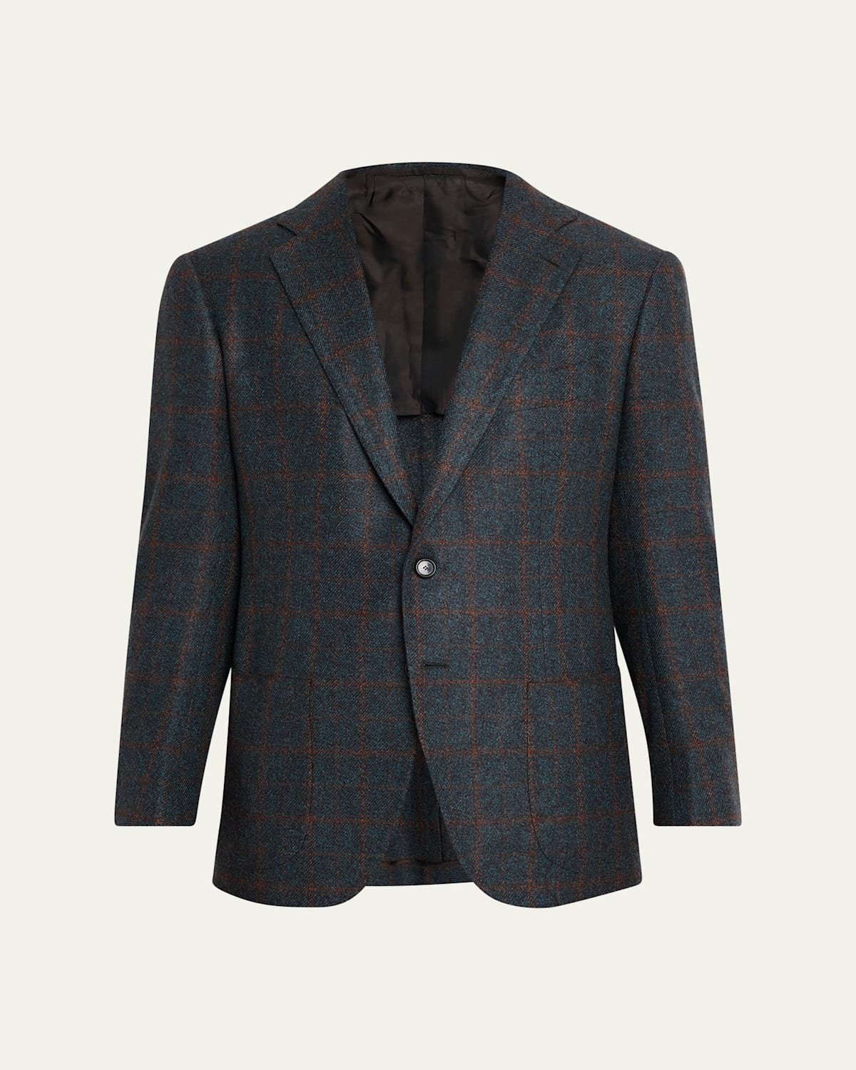 Cesare Attolini Men's Plaid Cashmere Two-button Jacket In Multi