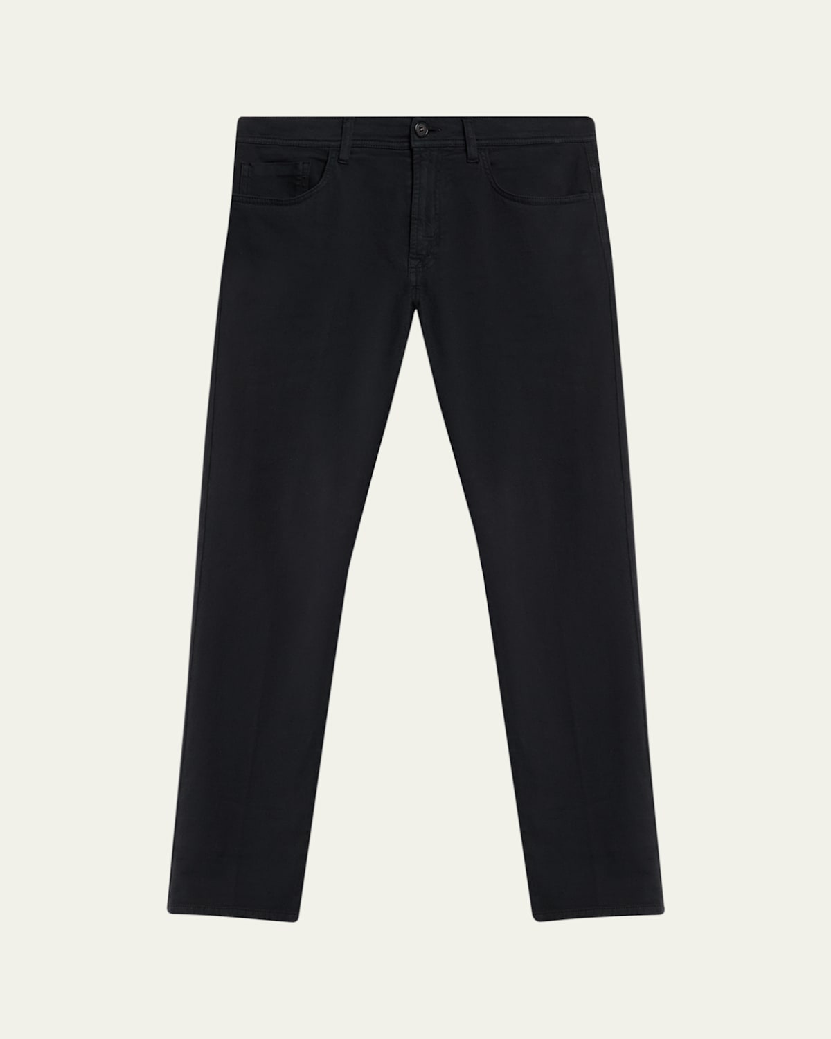 Cesare Attolini Men's Cotton And Cashmere Slim Five-pocket Pants In Black