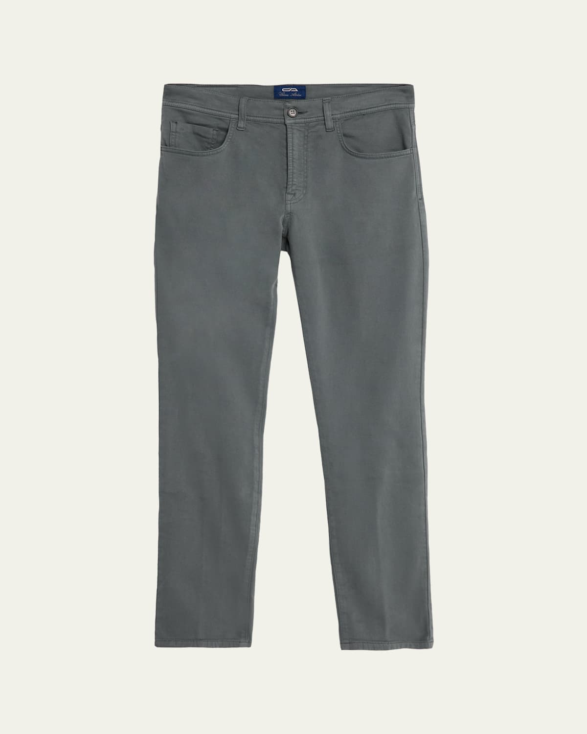 Cesare Attolini Men's Cotton And Cashmere Slim Five-pocket Pants In Gray