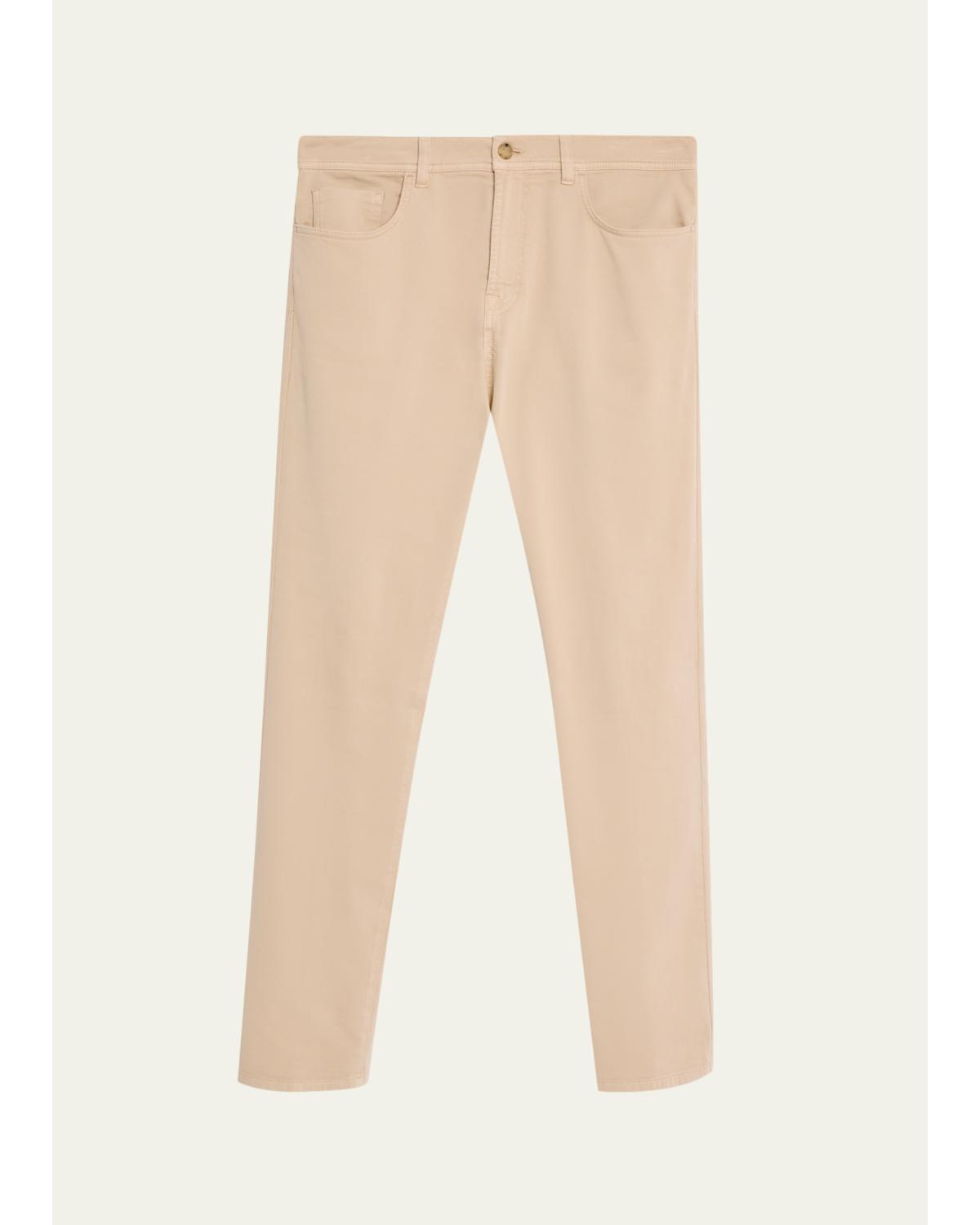 Men'S Cotton And Cashmere Slim Five-Pocket Pants