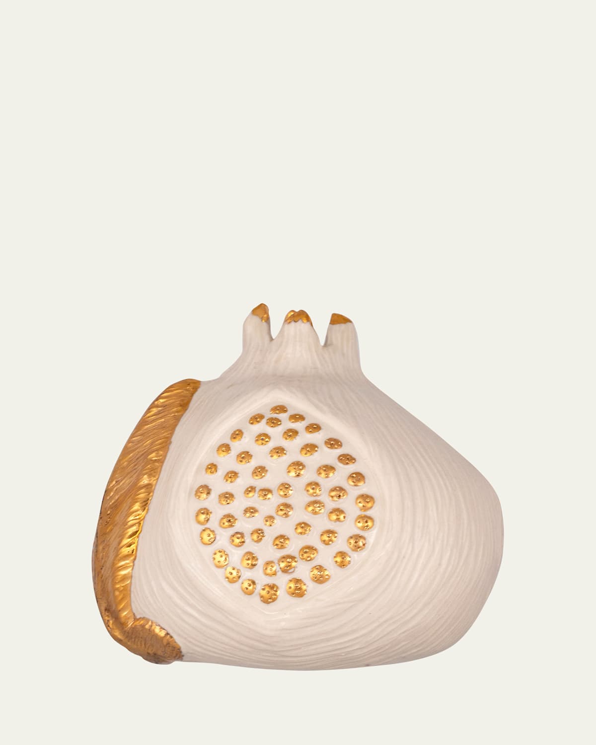 SILVIA FURMANOVICH CERAMIC DECORATIVE POMEGRANATE WITH GOLD LEAF APPLICATION, MEDIUM 