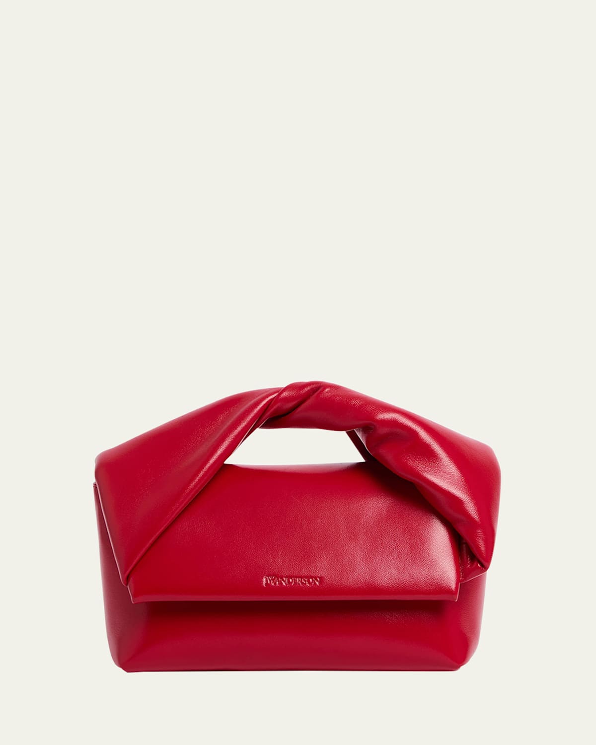 Jw Anderson Twister Medium Leather Crossbody Bag In Red