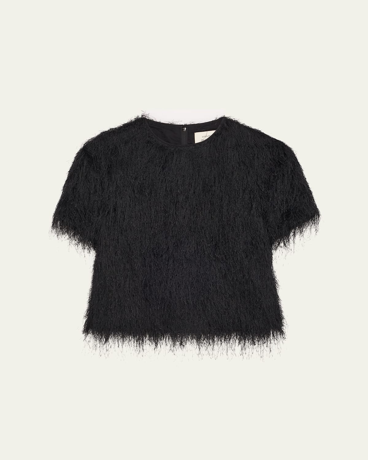 Loulou De Saison Zaro Fringe Short-sleeve Top In Multi