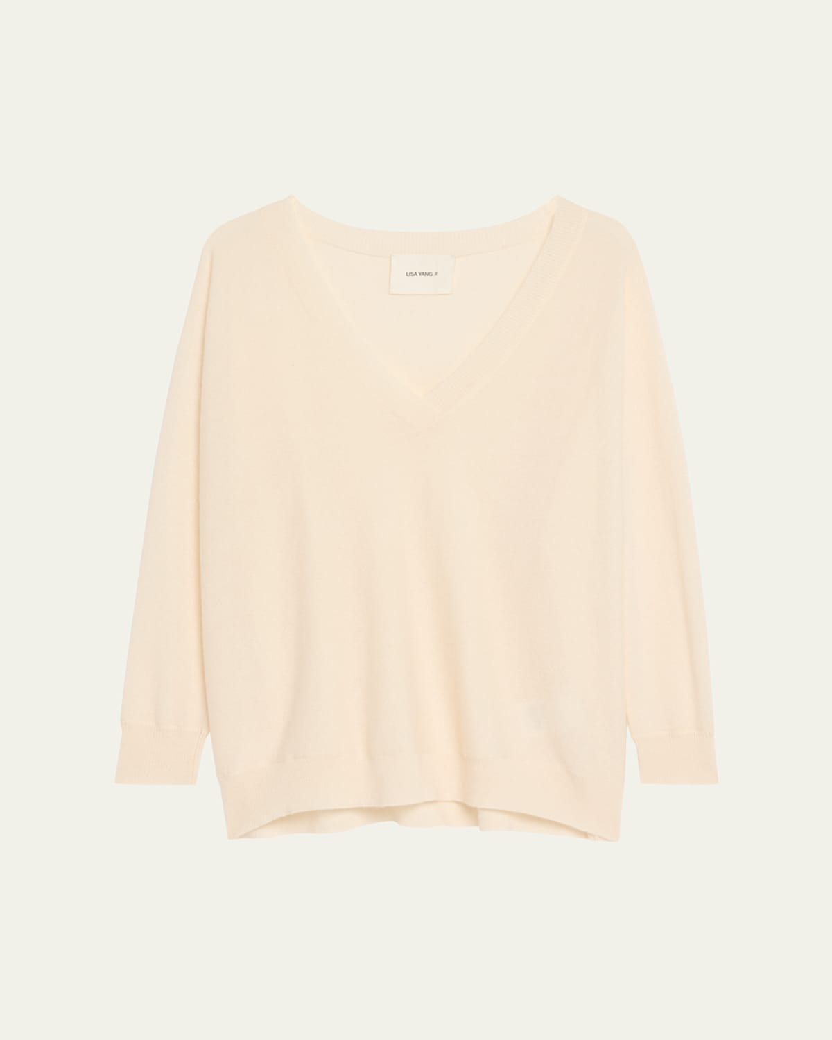 Lisa Yang Kenny V-neck Cashmere Sweater In White