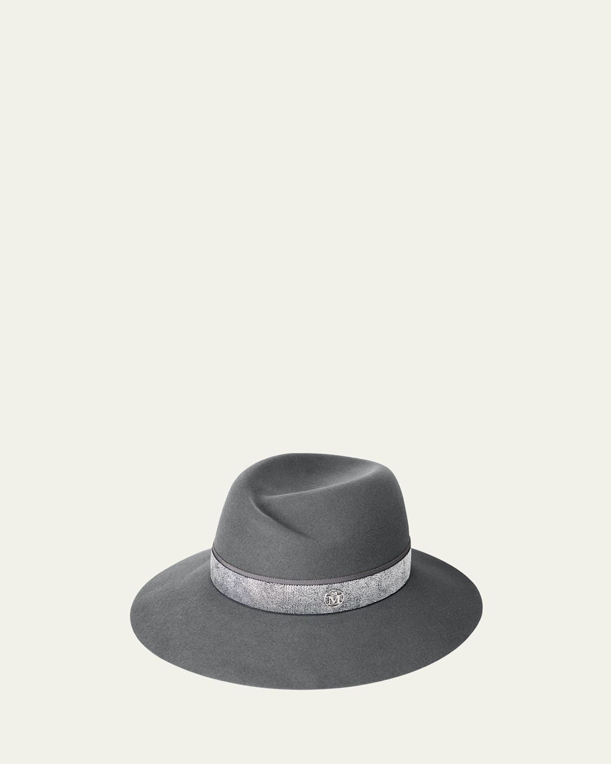 Maison Michel Virginie Fairy Dust Wool Felt Fedora Hat