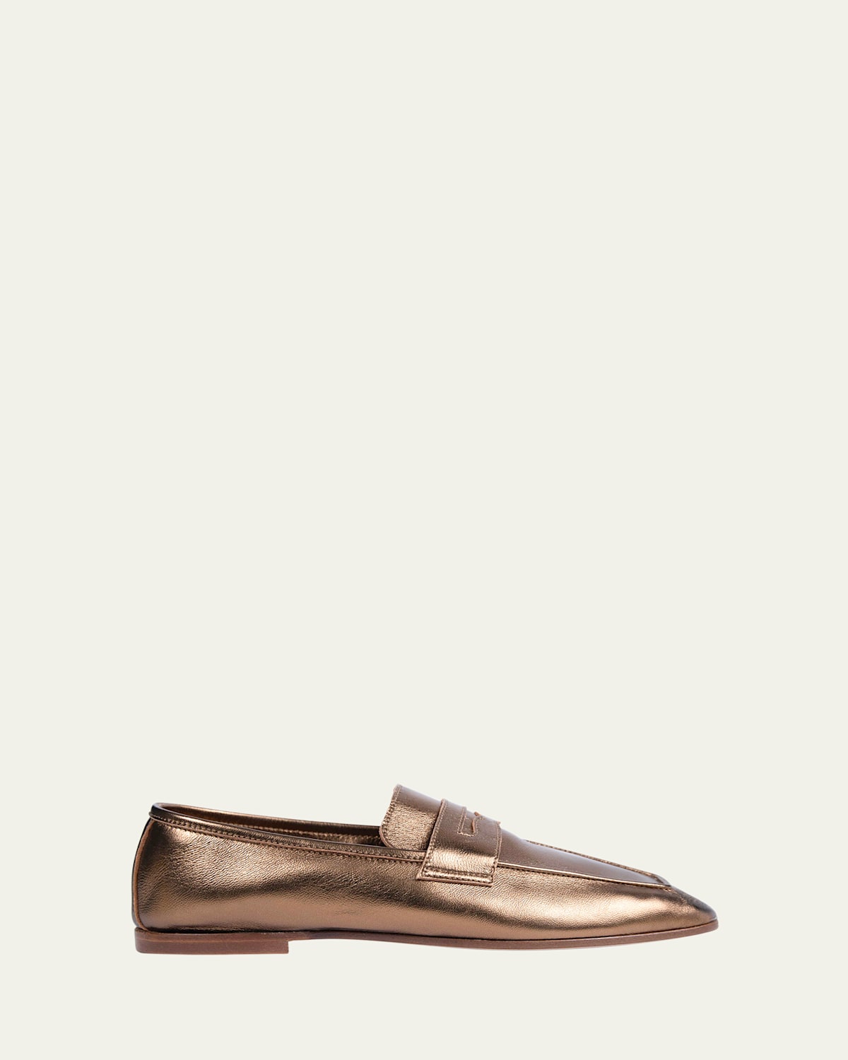 Essenziale Metallic Leather Loafers