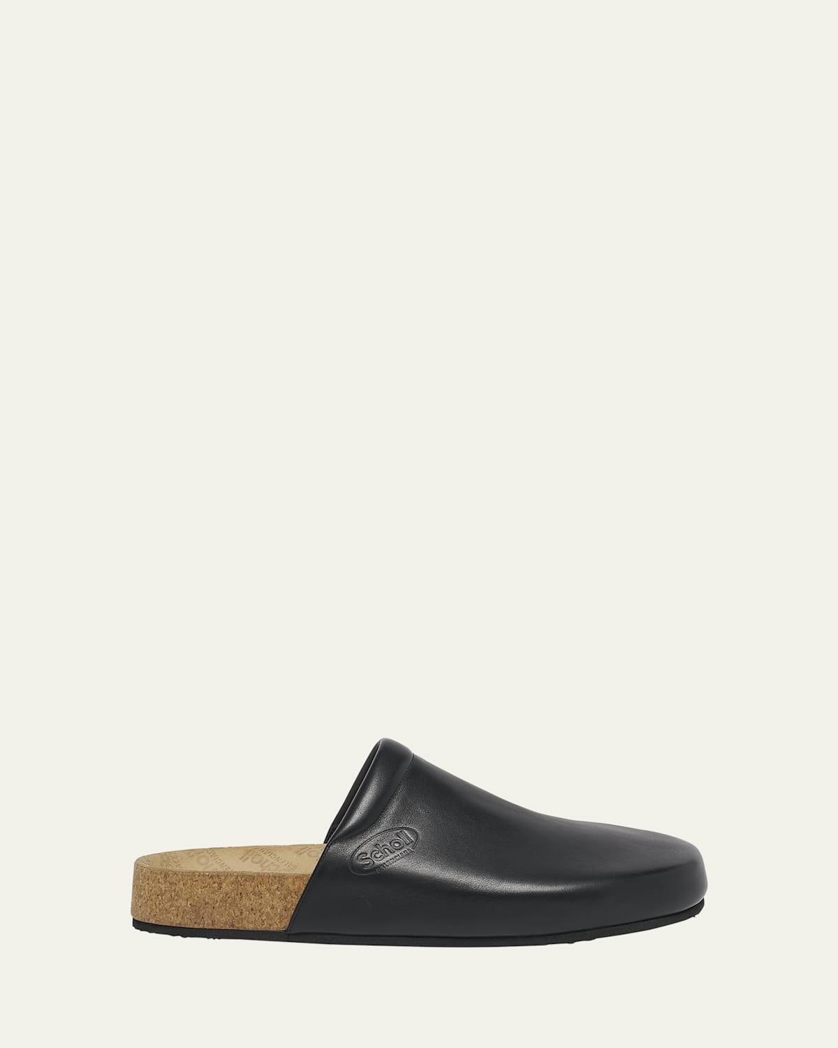 x Scholl Men's Calfskin Cork-Sole Flat Mules