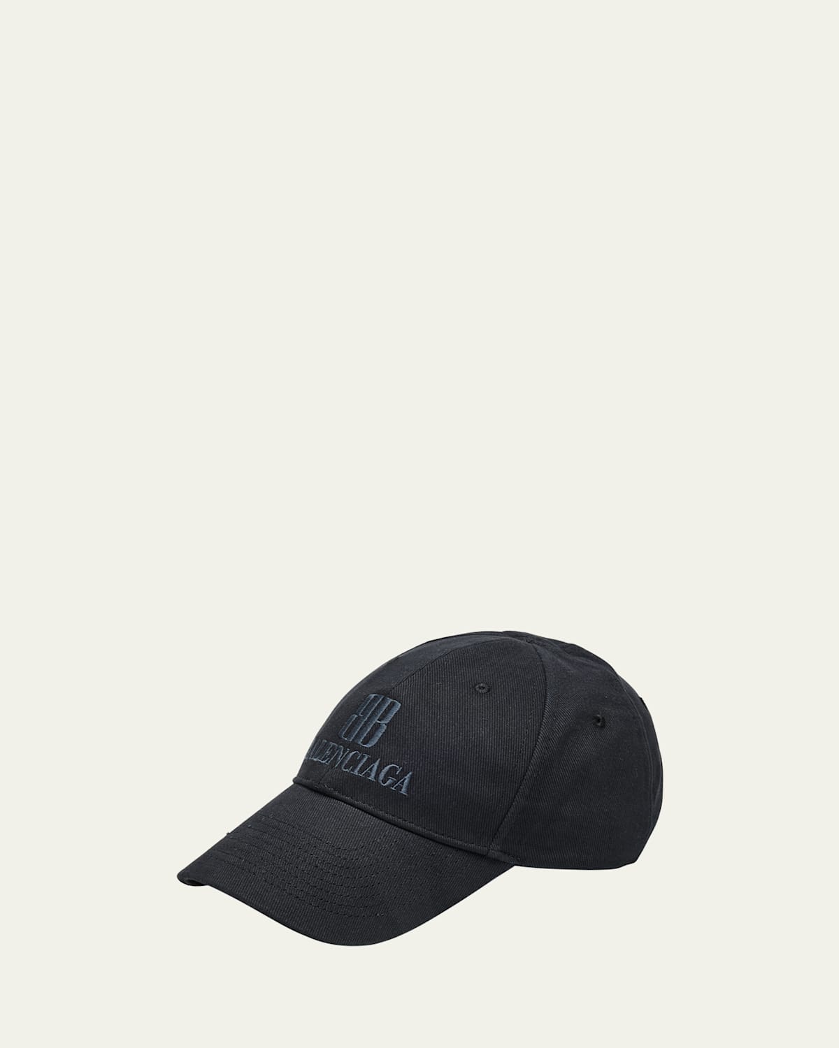 Balenciaga Men's Cotton Drill Embroidered Logo Baseball Cap