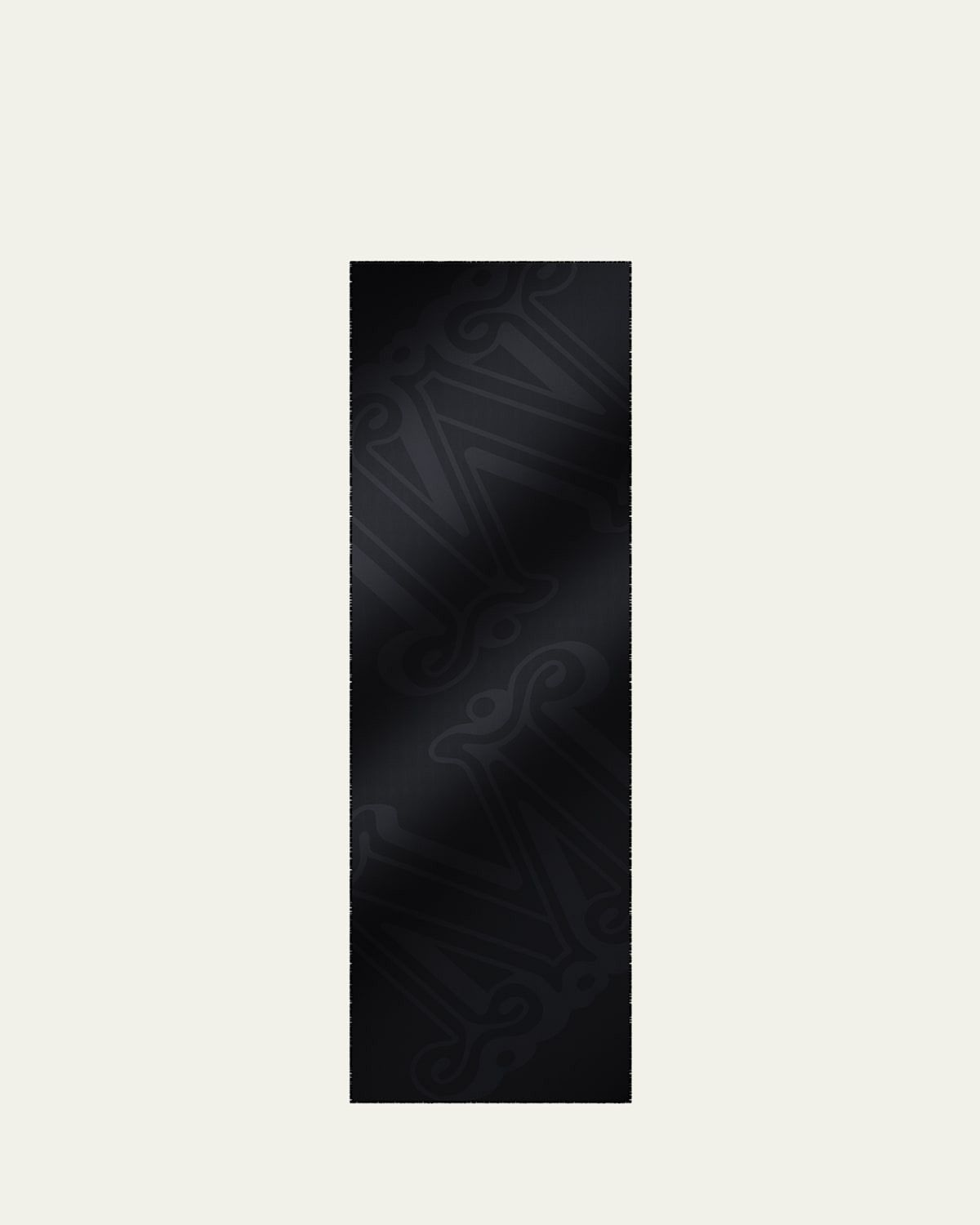 Max Mara Jacquard Silk And Cotton Stole In Black