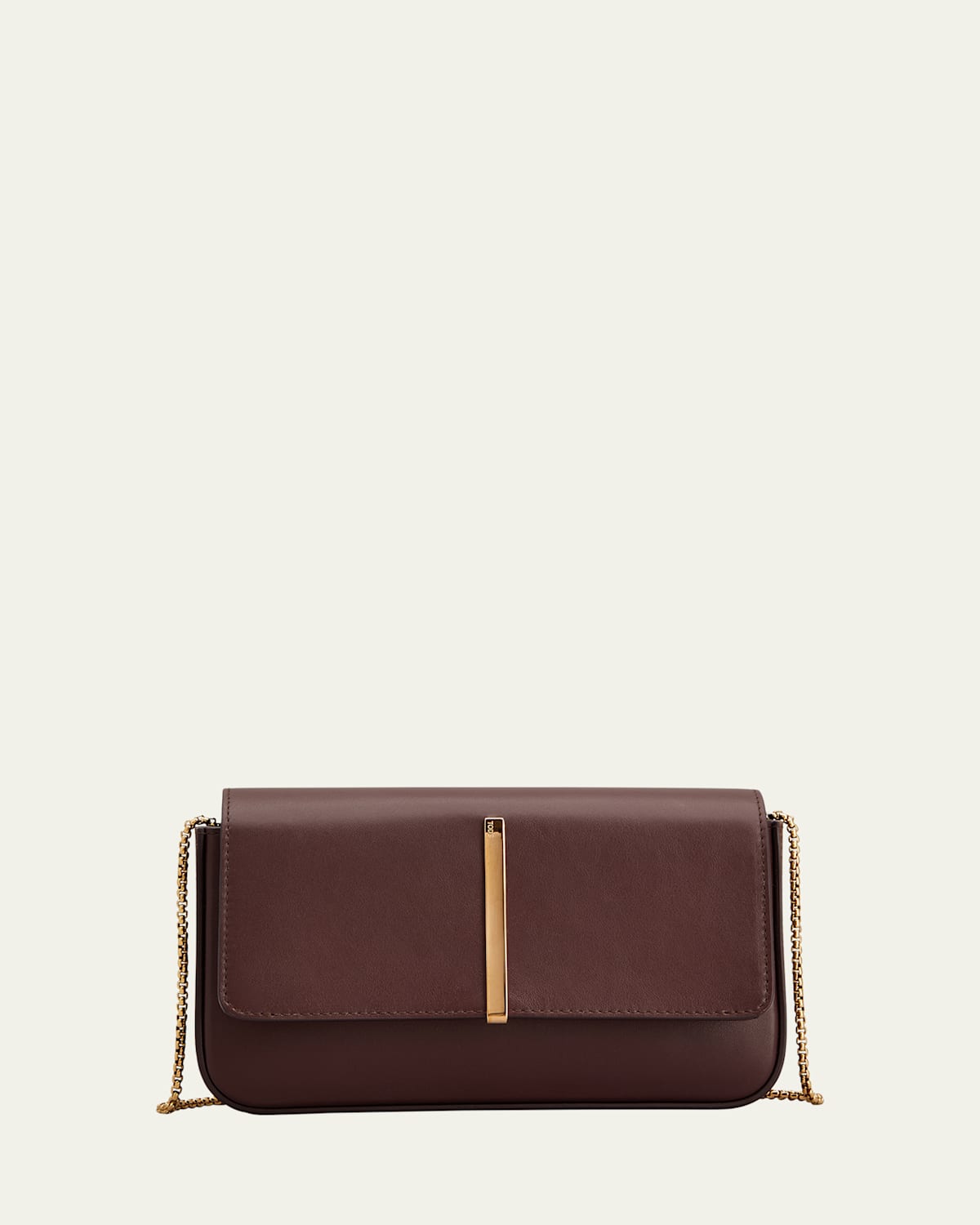 Tod's Mini Metal Bar Leather Shoulder Bag In Brown