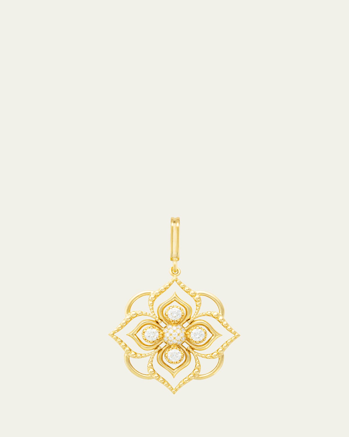 Giardino 18K Yellow Gold Charm with Diamonds