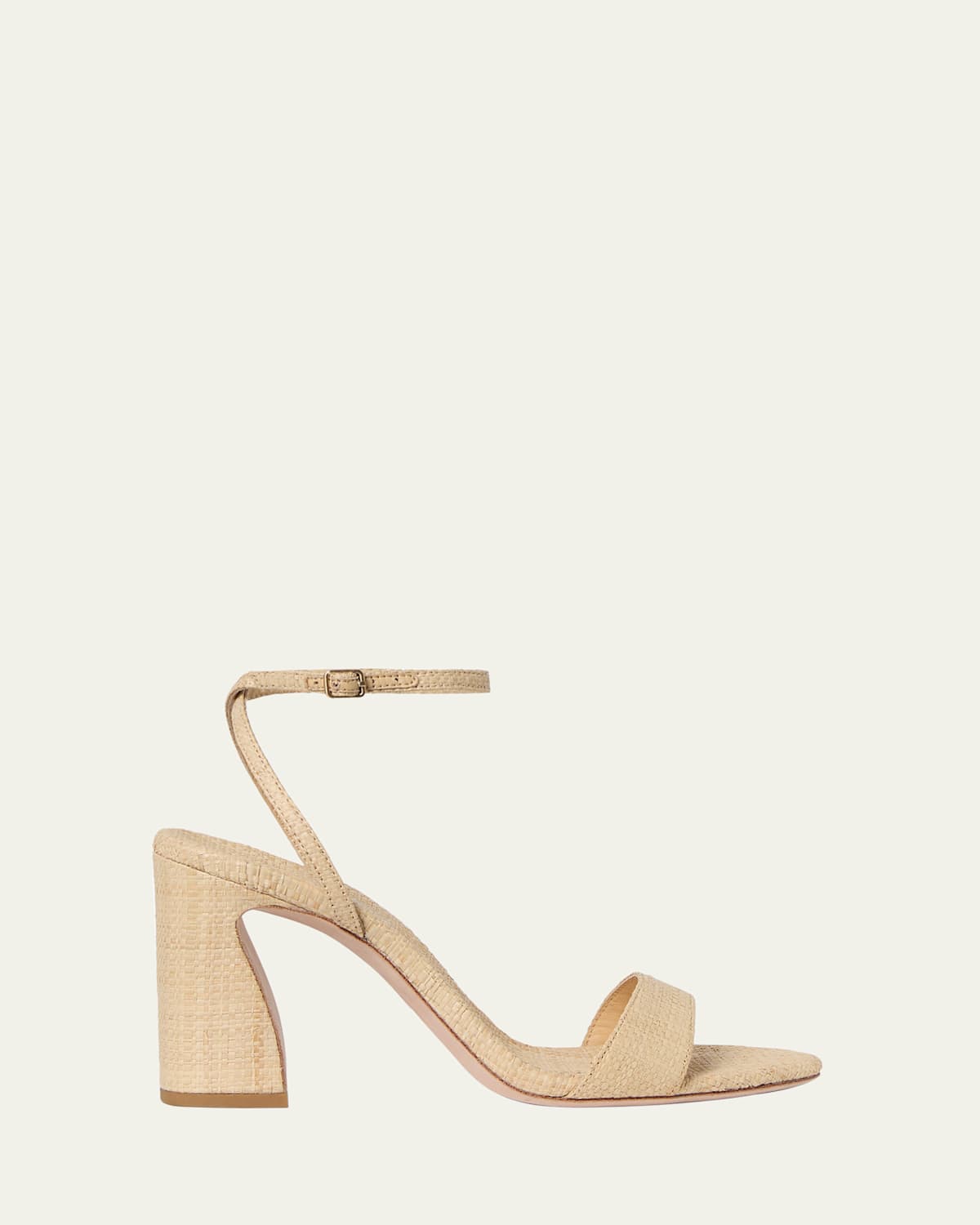 Malia Raffia Curved-Heel Sandals