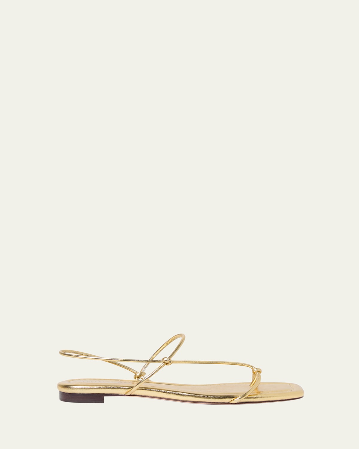 Loeffler Randall Eleanor Strappy Metallic Leather Sandals