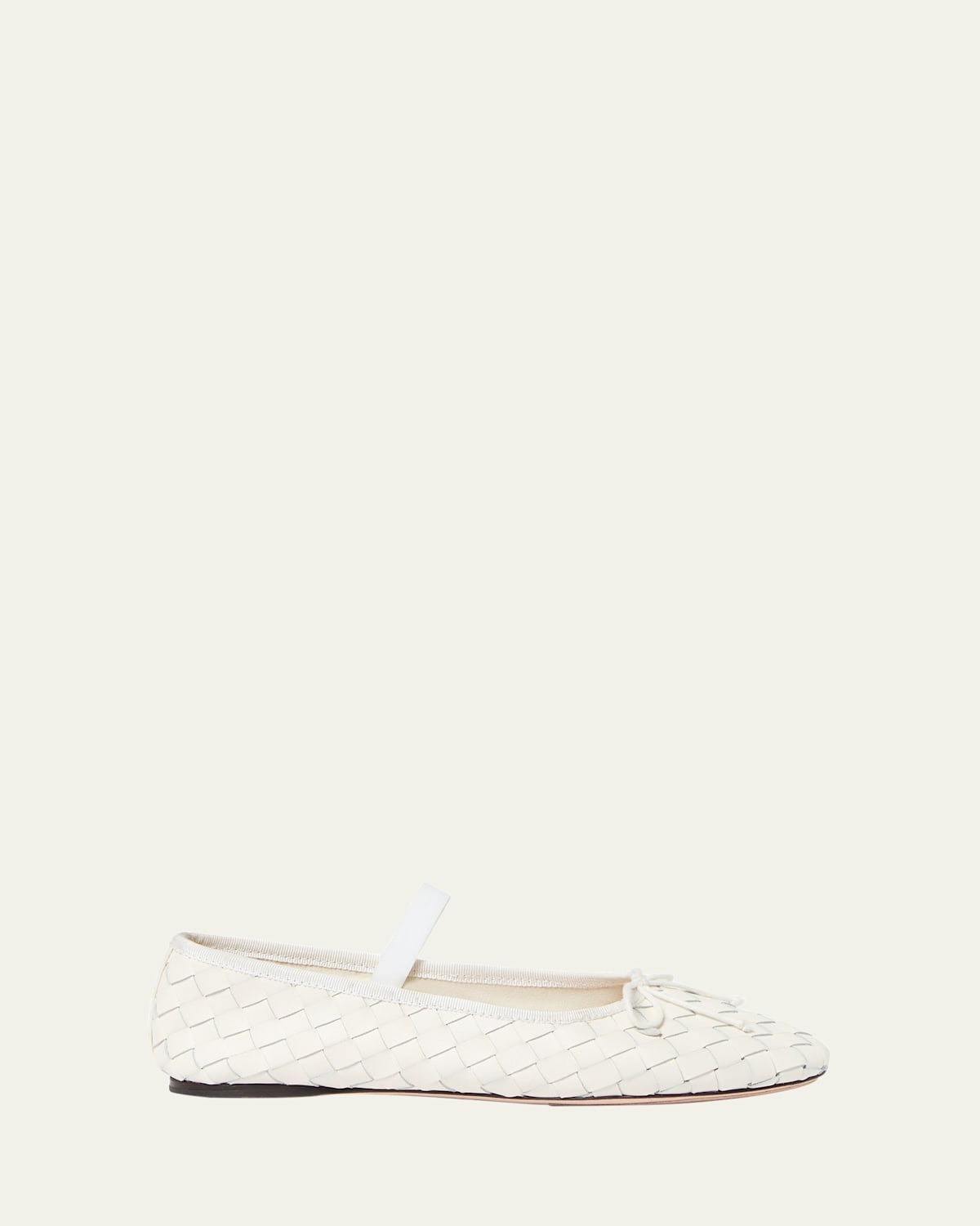 Leonie Woven Lambskin Leather Ballerina Flats