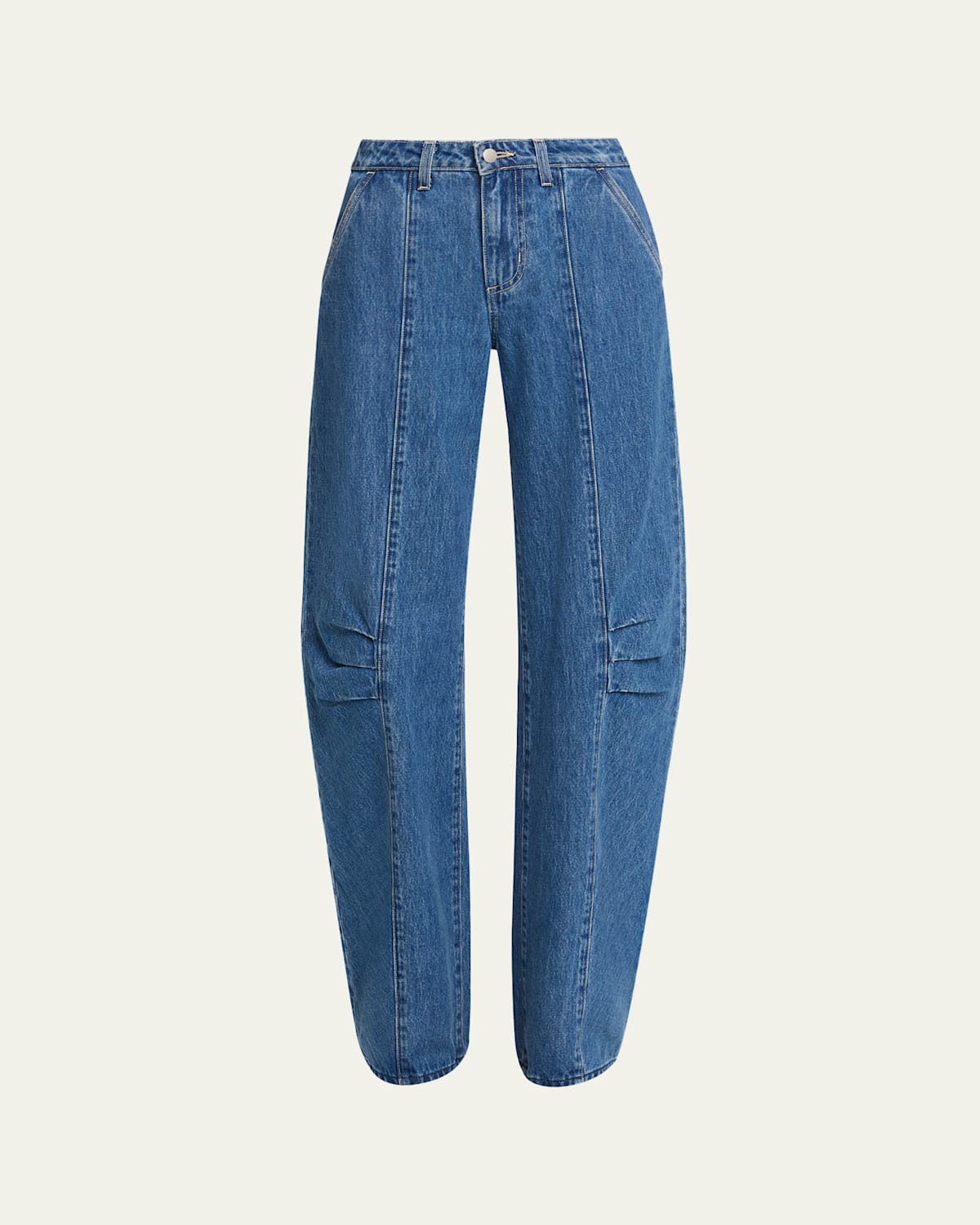 L Agence Zara High-rise Rodeo Barrel Jeans In Blue