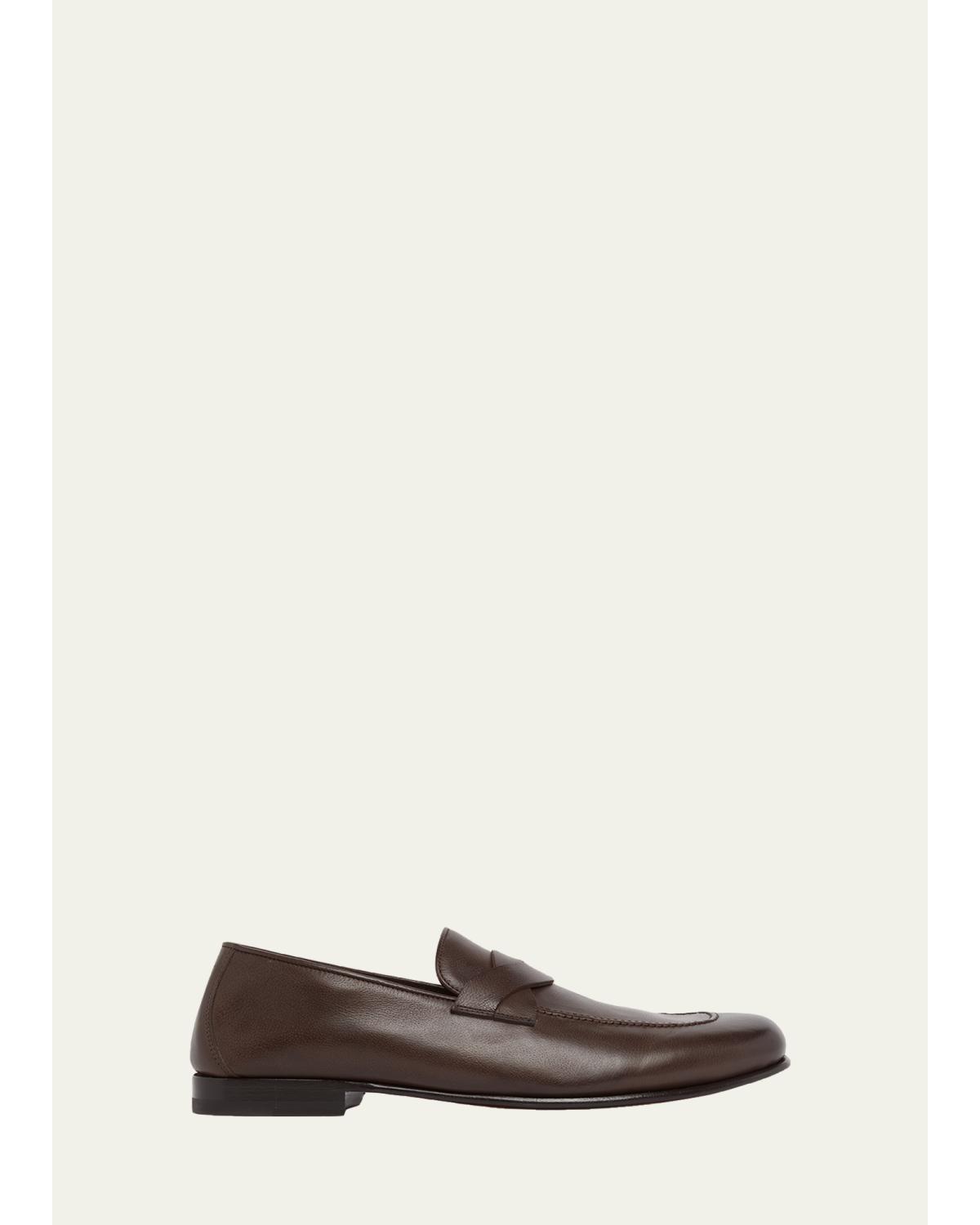 Men'S Gigi Leather Twisted-Band Penny Loafers