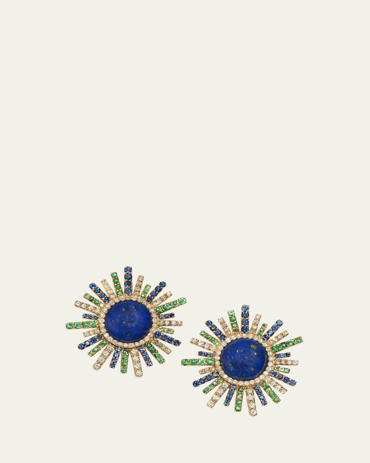 18K Sun Stud Earrings