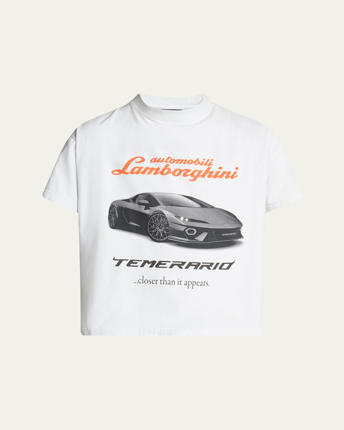Balenciaga Automobili Lamborghini Cotton T-shirt In White