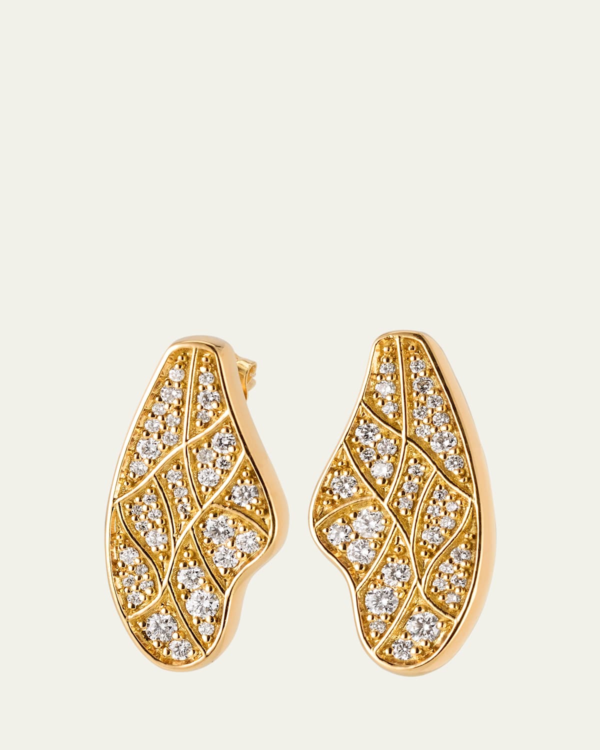 18K Honey Bee Wing Stud Earrings