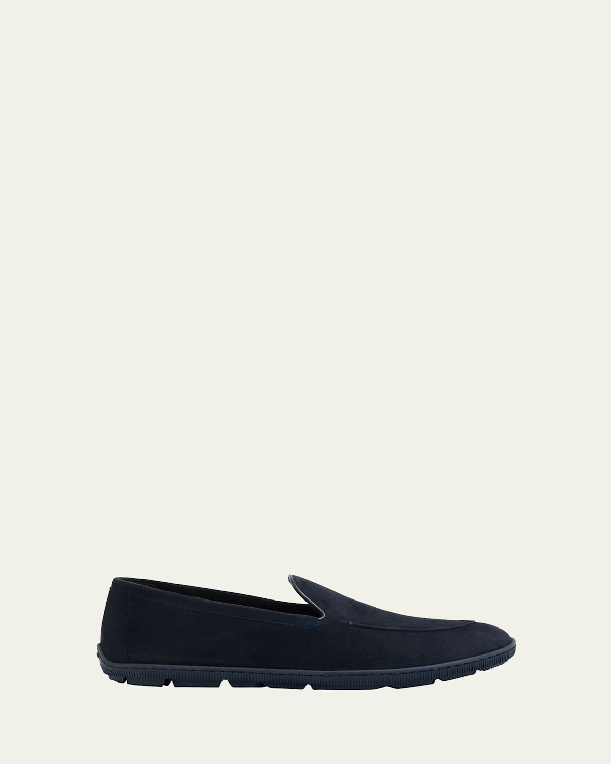 Giorgio Armani Men's Suede Sneaker Loafers In Blue