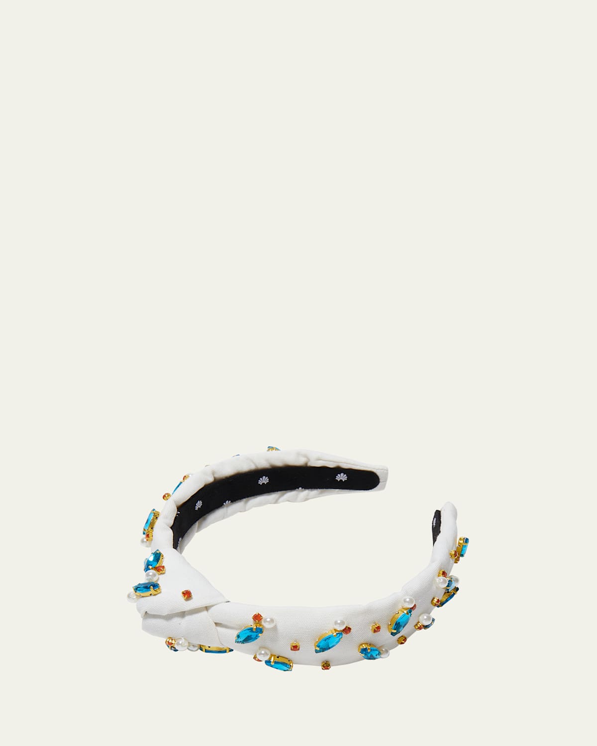 Slim Knotted Crystal-Embellished Headband