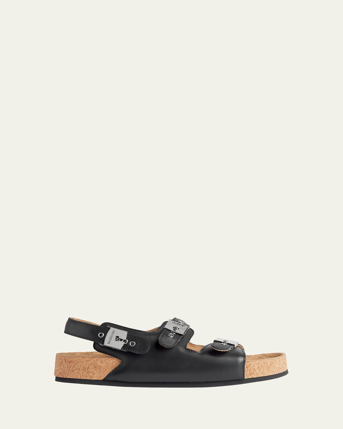 Balenciaga x Scholl Leather Slingback Sandals