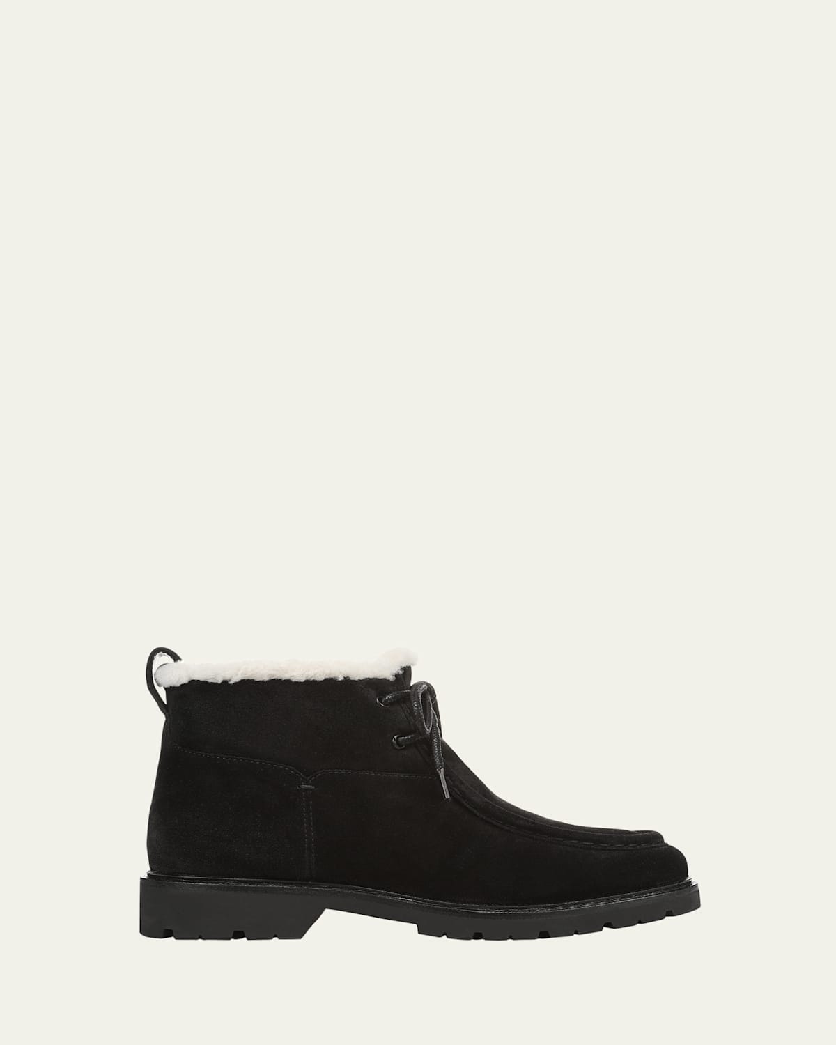 Vince Sierra Suede Lug-sole Ankle Boots In Black