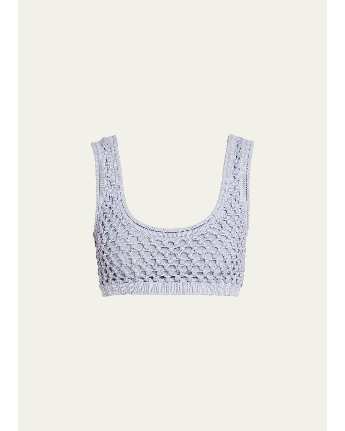 Lady Embellished Knit Bralette