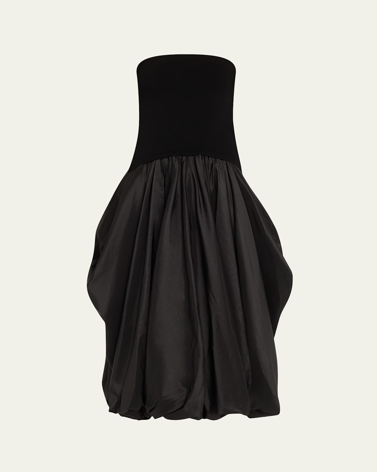 Simkhai Izzy Strapless Midi Bubble Dress In Black