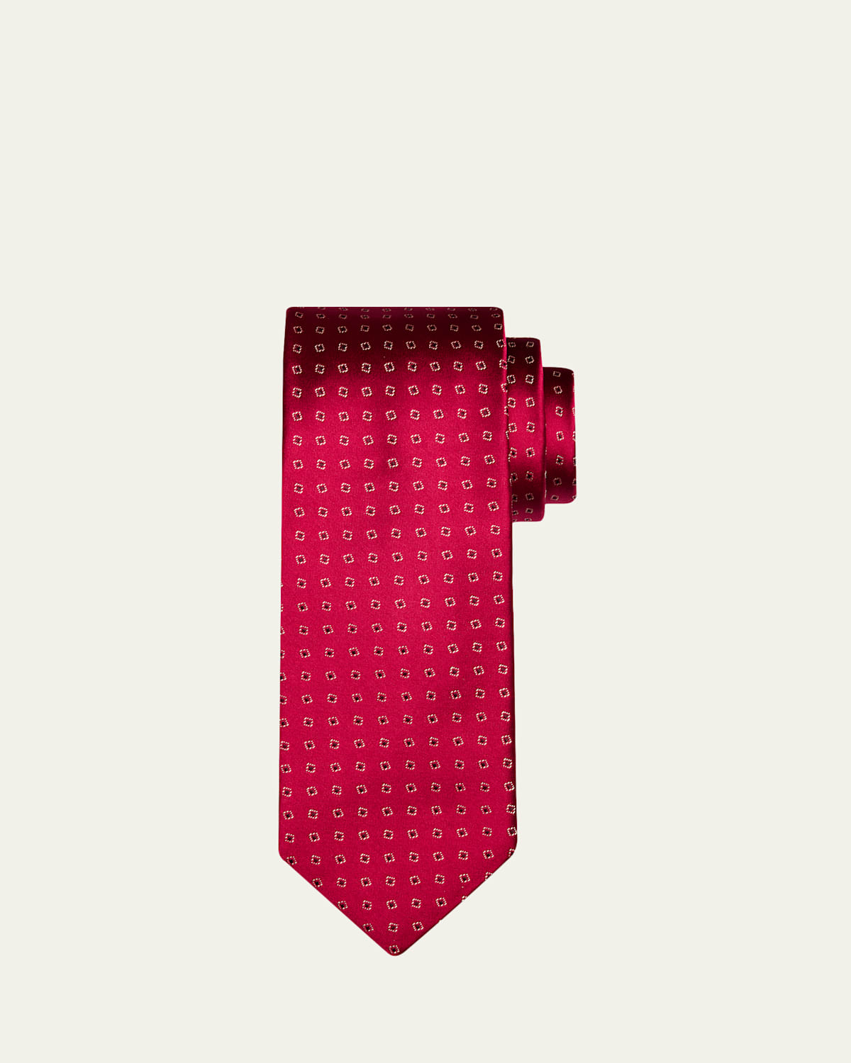 Charvet Men's Micro-geometric Jacquard Silk Tie In Blue