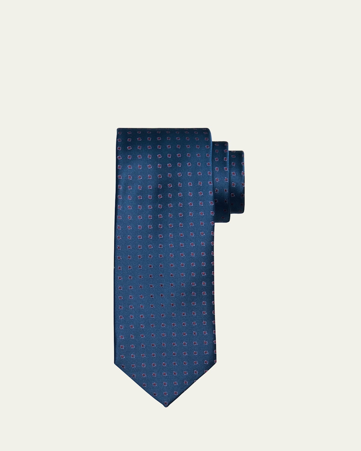 Charvet Men's Micro-Geometric Jacquard Silk Tie | Thumbnail 3