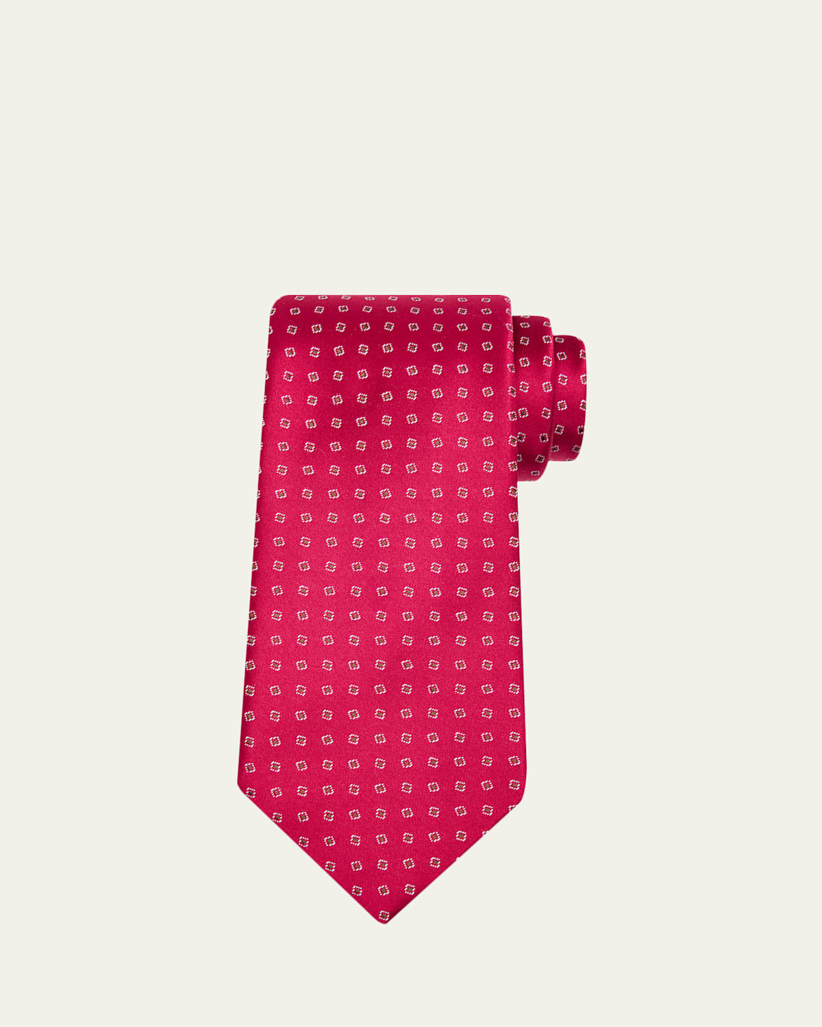 Charvet Men's Micro-Geometric Jacquard Silk Tie | Thumbnail 4